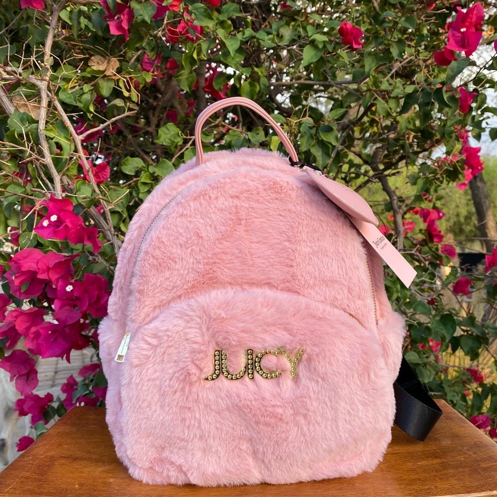 FINAL Clearance: Juicy Couture Pink Faux Fur Backpack - Picture 11 of 12